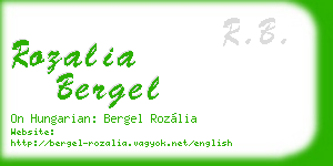 rozalia bergel business card